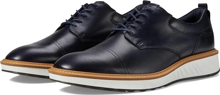 ECCO ST.1 Hybrid Cap Toe Oxford Men's Shoes Marine : EU 44 (US Men's 10-10.5) D - Medium, Leather