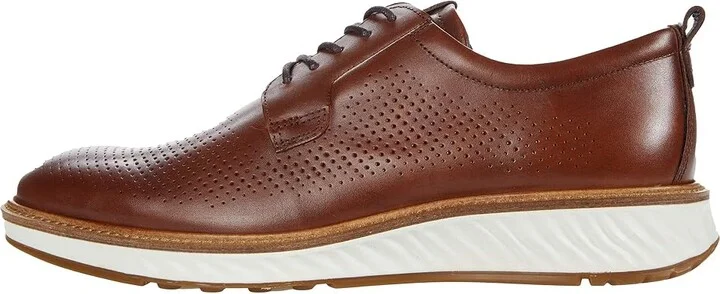 ECCO ST.1 Hybrid Dress Perforated Men's Shoes Cognac Full Grain Leather : EU 39 (US Men's 5-5.5) M - Image 6