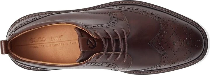 ECCO ST1 Hybrid Brogue Tie Men's Shoes Cocoa Brown : EU 40 (US Men's 6-6.5) M, Leather - Image 2