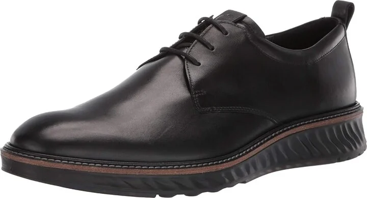 ECCO ST1 Hybrid Plain Toe Tie Men's Shoes Black : EU 39 (US Men's 5-5.5) M, Leather - Image 2