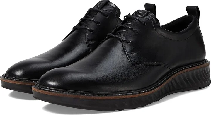 ECCO ST1 Hybrid Plain Toe Tie Men's Shoes Black : EU 39 (US Men's 5-5.5) M, Leather