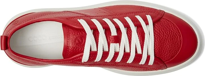 ECCO Street Ace Sneaker Women's Shoes Chili Red/Chili Red : EU 38 (US Women's 7-7.5) M, Leather - Image 2
