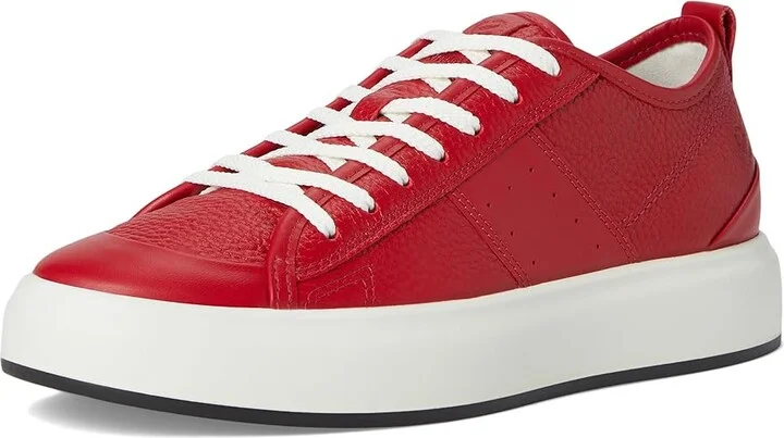 ECCO Street Ace Sneaker Women's Shoes Chili Red/Chili Red : EU 38 (US Women's 7-7.5) M, Leather - Image 5