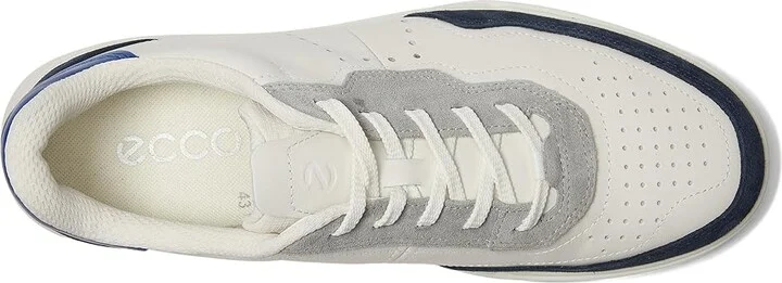 ECCO Street Court Lace Sneaker Men's Shoes Marine/White/Virtual : EU 40 (US Men's 6-6.5) D - Medium, Leather - Image 2