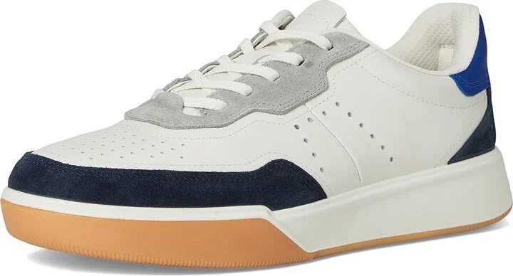 ECCO Street Court Lace Sneaker Men's Shoes Marine/White/Virtual : EU 40 (US Men's 6-6.5) D - Medium, Leather - Image 5