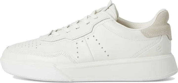 ECCO Street Court Lace Sneaker Men's Shoes White/Shadow White : EU 43 (US Men's 9-9.5) D - Medium, Leather - Image 6