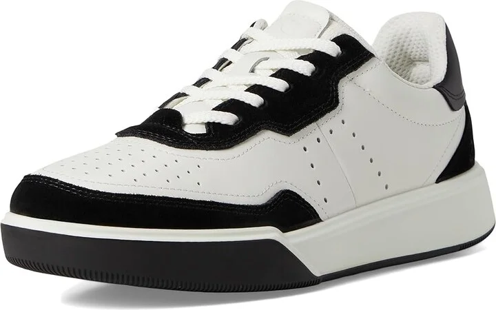 ECCO Street Court Sneaker Women's Shoes Black/White/Black : EU 42 (US Women's 11-11.5) M, Leather - Image 5