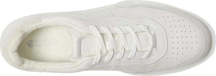ECCO Street Court Sneaker Women's Shoes White/Shadow White : EU 40 (US Women's 9-9.5) M, Leather - Image 2