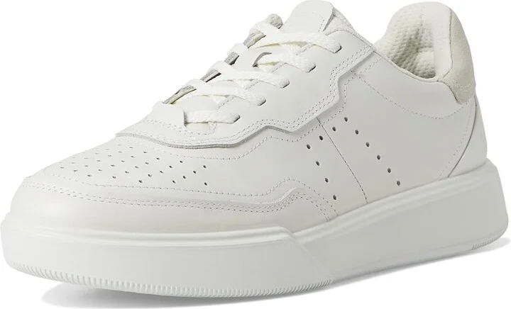 ECCO Street Court Sneaker Women's Shoes White/Shadow White : EU 40 (US Women's 9-9.5) M, Leather - Image 5