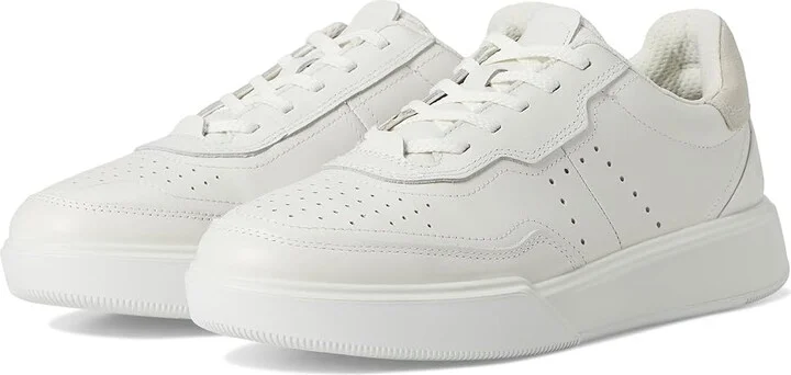 ECCO Street Court Sneaker Women's Shoes White/Shadow White : EU 40 (US Women's 9-9.5) M, Leather