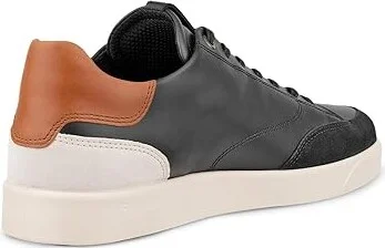 ECCO Street Lite Court Men's Shoes Black/Cognac/Limestone : EU 47 (US Men's 13-13.5) D - Medium, Leather - Image 3