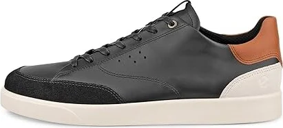 ECCO Street Lite Court Men's Shoes Black/Cognac/Limestone : EU 47 (US Men's 13-13.5) D - Medium, Leather - Image 5