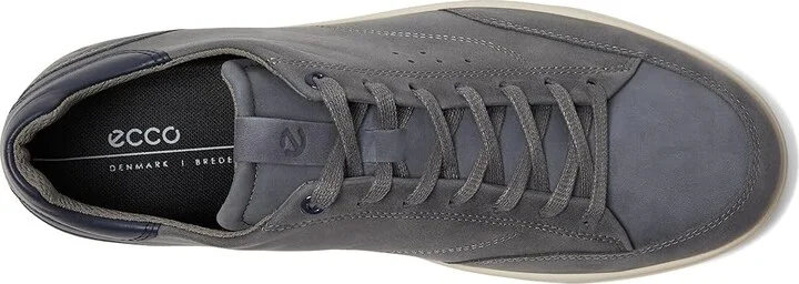 ECCO Street Lite Court Men's Shoes Moon Rock/Magnet/Steel/Marine : EU 40 (US Men's 6-6.5) D - Medium, Leather - Image 2