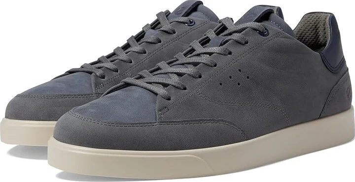ECCO Street Lite Court Men's Shoes Moon Rock/Magnet/Steel/Marine : EU 40 (US Men's 6-6.5) D - Medium, Leather