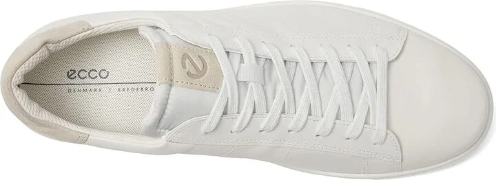 ECCO Street Lite Retro Sneaker Men's Shoes White/Gravel Cow Leather/Calf Suede : EU 42 (US Men's 8-8.5) D - Medium - Image 2