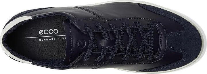 ECCO Street Lite Vintage Sneaker Men's Shoes Night Sky/Night Sky/White : EU 43 (US Men's 9-9.5) M, Leather - Image 2