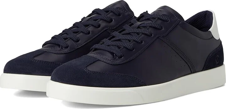 ECCO Street Lite Vintage Sneaker Men's Shoes Night Sky/Night Sky/White : EU 43 (US Men's 9-9.5) M, Leather