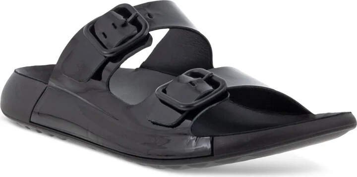 Ecco Women's Cozmo Two Band Leather Buckle Sandals