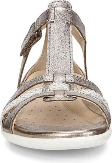 Ecco Women's Flash T Strap Sandal - Warm Gray Metallic, Moon Rock - Image 2