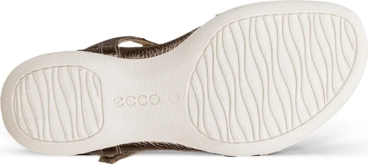 Ecco Women's Flash T Strap Sandal - Warm Gray Metallic, Moon Rock - Image 6
