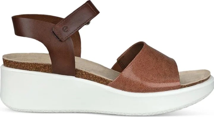 Ecco Women's Flowt Wedge Cork Sandals - Black, Black - Image 5