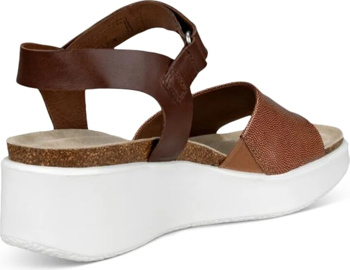 Ecco Women's Flowt Wedge Cork Sandals - Black, Black - Image 6