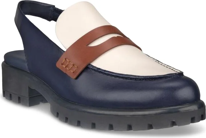 Ecco Women's Modtray Slingback Loafers - Night Sky, Limestone, Mink