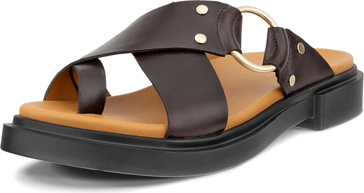 ECCO Women's Seoul Toe Post Ring Ornament Slide Sandal