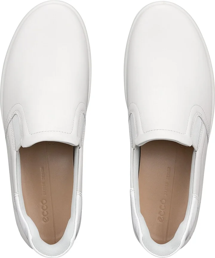 Ecco Women's Soft 7 Easy Slip-On Sneakers - White, Patent White - Image 4