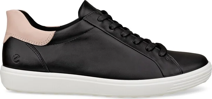 Ecco Women's Soft 7 Easy Slip Tie Sneakers - Black, Rose Dust - Image 2