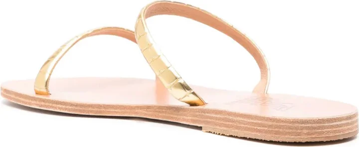 Echidna flat leather sandals - Image 3