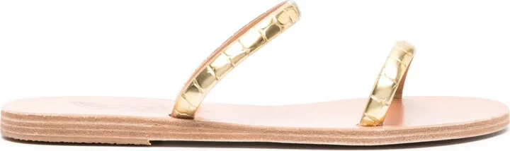 Echidna flat leather sandals
