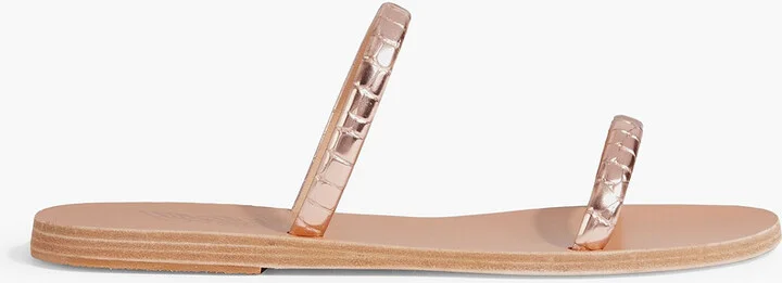 Echidna metallic snake-effect leather sandals
