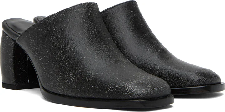 Eckhaus Latta Black Bowed Mules - Image 4