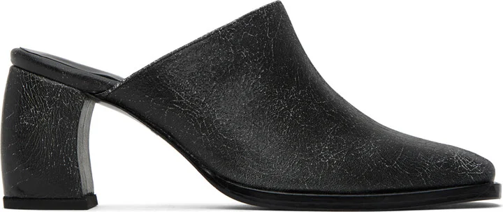 Eckhaus Latta Black Bowed Mules