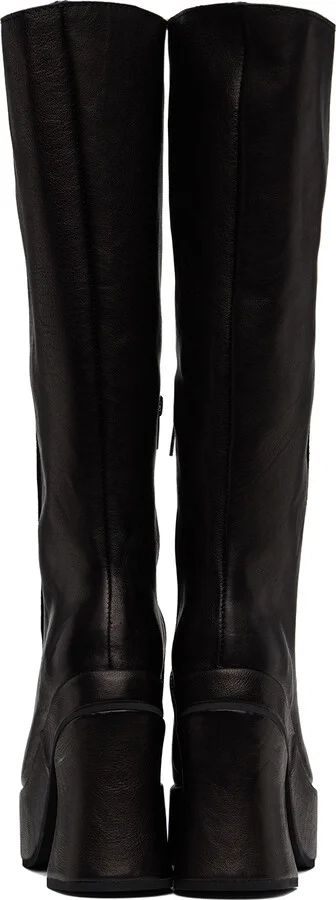 Eckhaus Latta Black Knee High Boots - Image 2