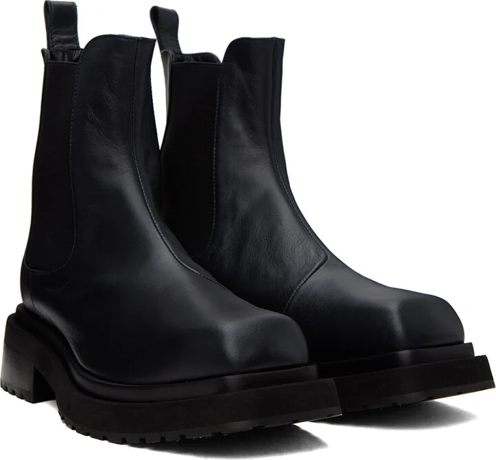 Eckhaus Latta Black Mike Chelsea Boots - Image 4