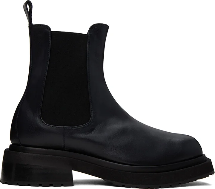 Eckhaus Latta Black Mike Chelsea Boots