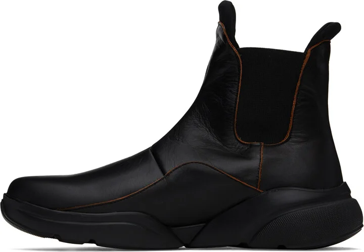 Eckhaus Latta Black Sneaker Chelsea Boots - Image 3