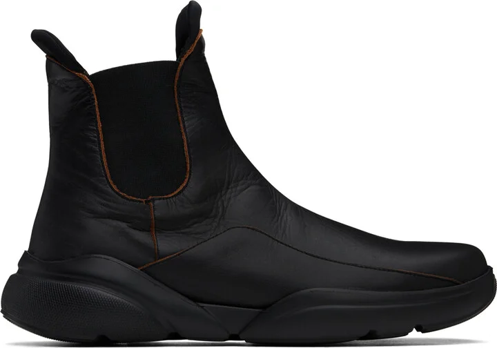 Eckhaus Latta Black Sneaker Chelsea Boots