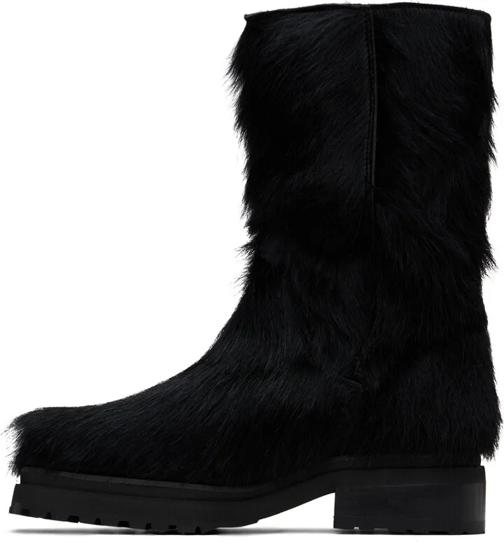 Eckhaus Latta Black Stacked Boots - Image 3