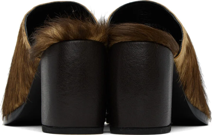 Eckhaus Latta Brown Bowed Mules - Image 2