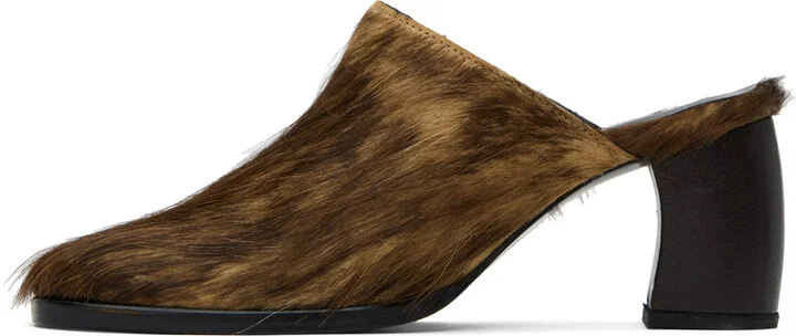 Eckhaus Latta Brown Bowed Mules - Image 3