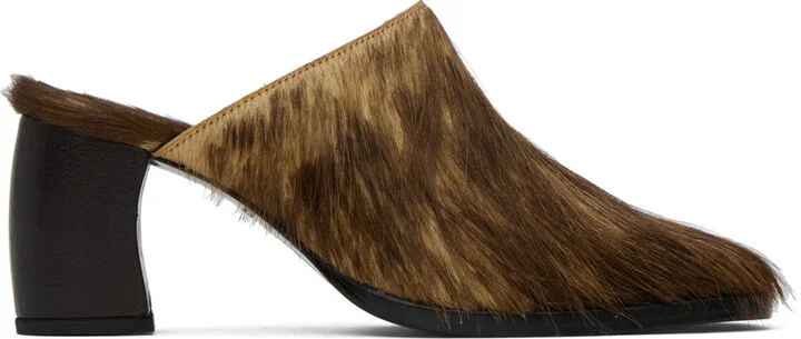 Eckhaus Latta Brown Bowed Mules