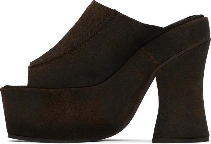 Eckhaus Latta Brown Frame Mules - Image 3