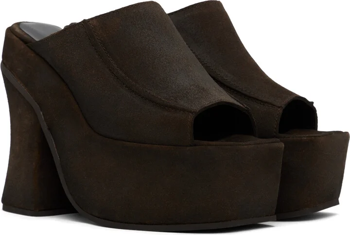 Eckhaus Latta Brown Frame Mules - Image 4