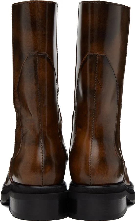 Eckhaus Latta Brown Stacked Boots - Image 2