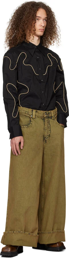 Eckhaus Latta Brown Stacked Boots - Image 5
