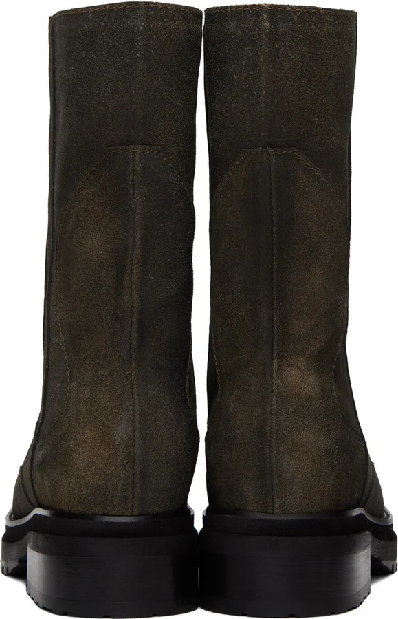 Eckhaus Latta Brown Stacked Boots - Image 2