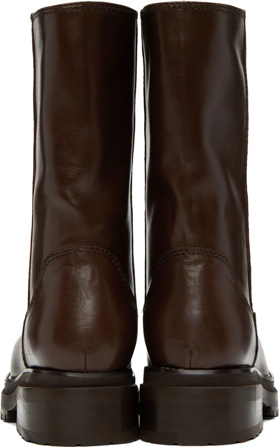 Eckhaus Latta Brown Stacked Boots - Image 2